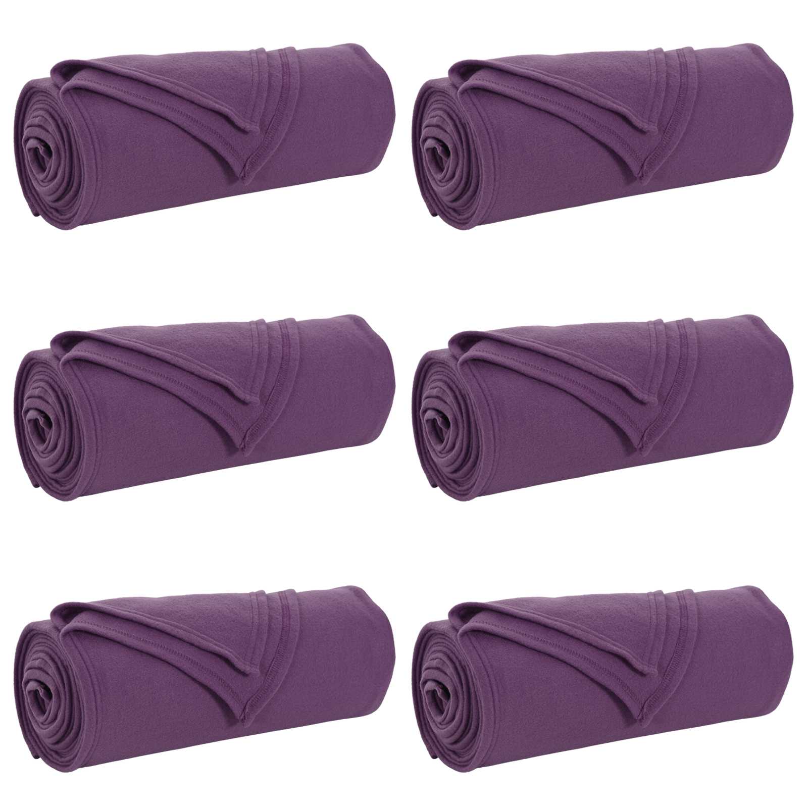Vidaxl kleden 6 pcs paars 240 x 220 cm fleece