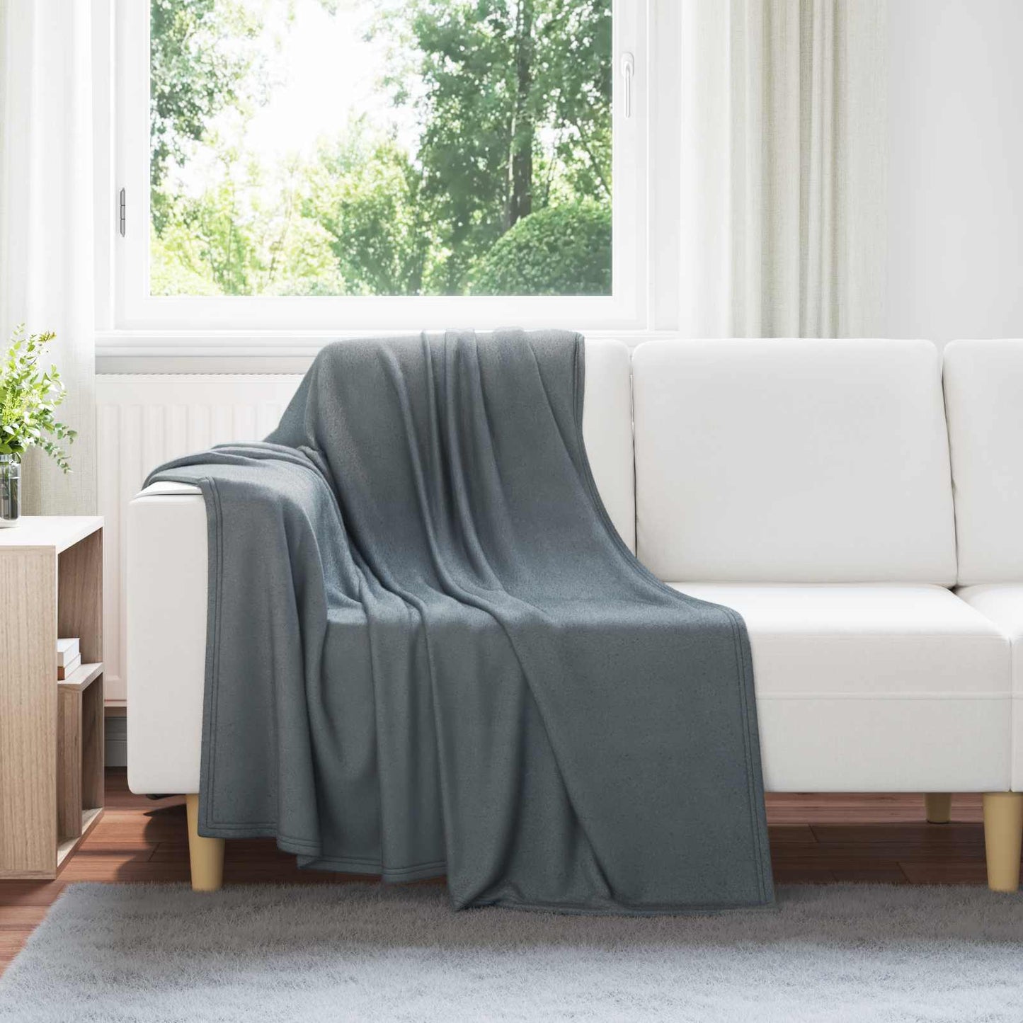 Alfombras vidaxl 24 piezas gris oscuro 170 x 130 cm polar
