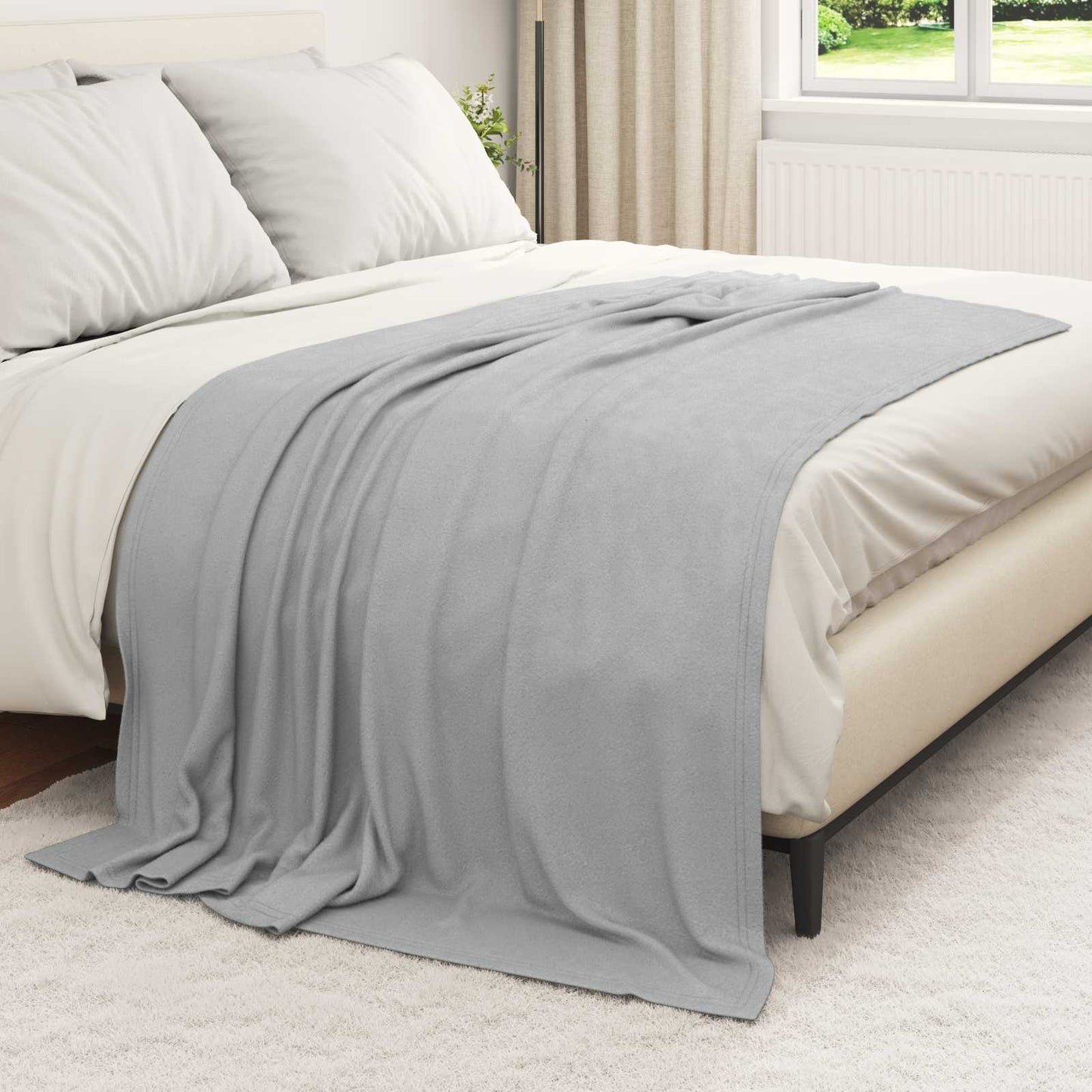 Tappeti VidaXL 24 pezzi in pile grigio 200 x 150 cm