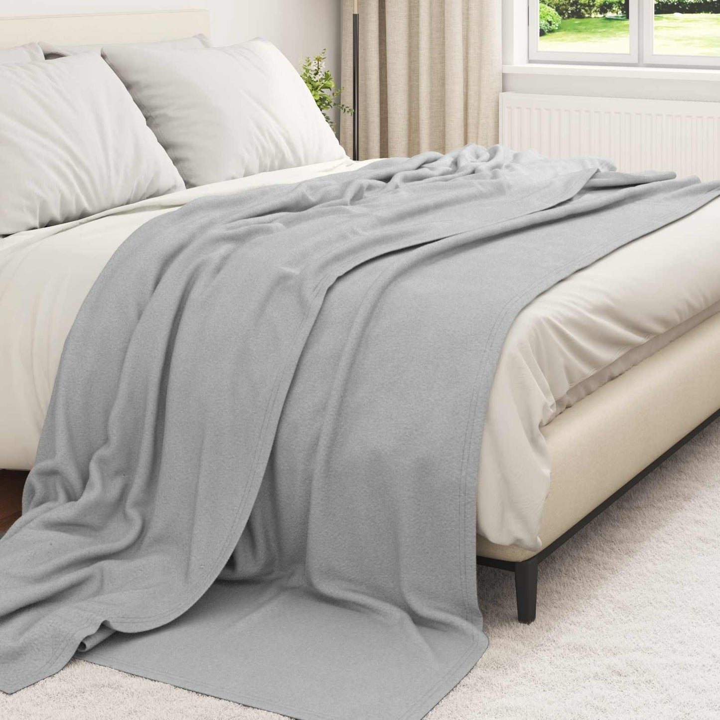 Tappeti VidaXL 24 pezzi in pile grigio 240 x 220 cm