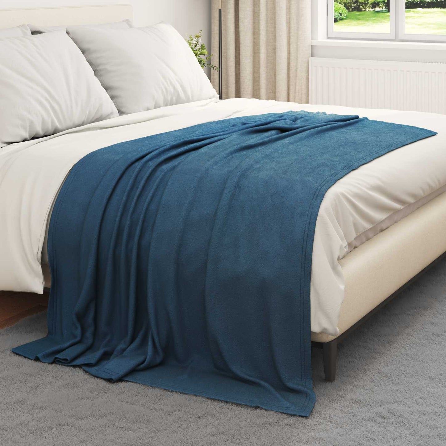 VidaXL alfombras 24 piezas azul marino 200 x 150 cm polar