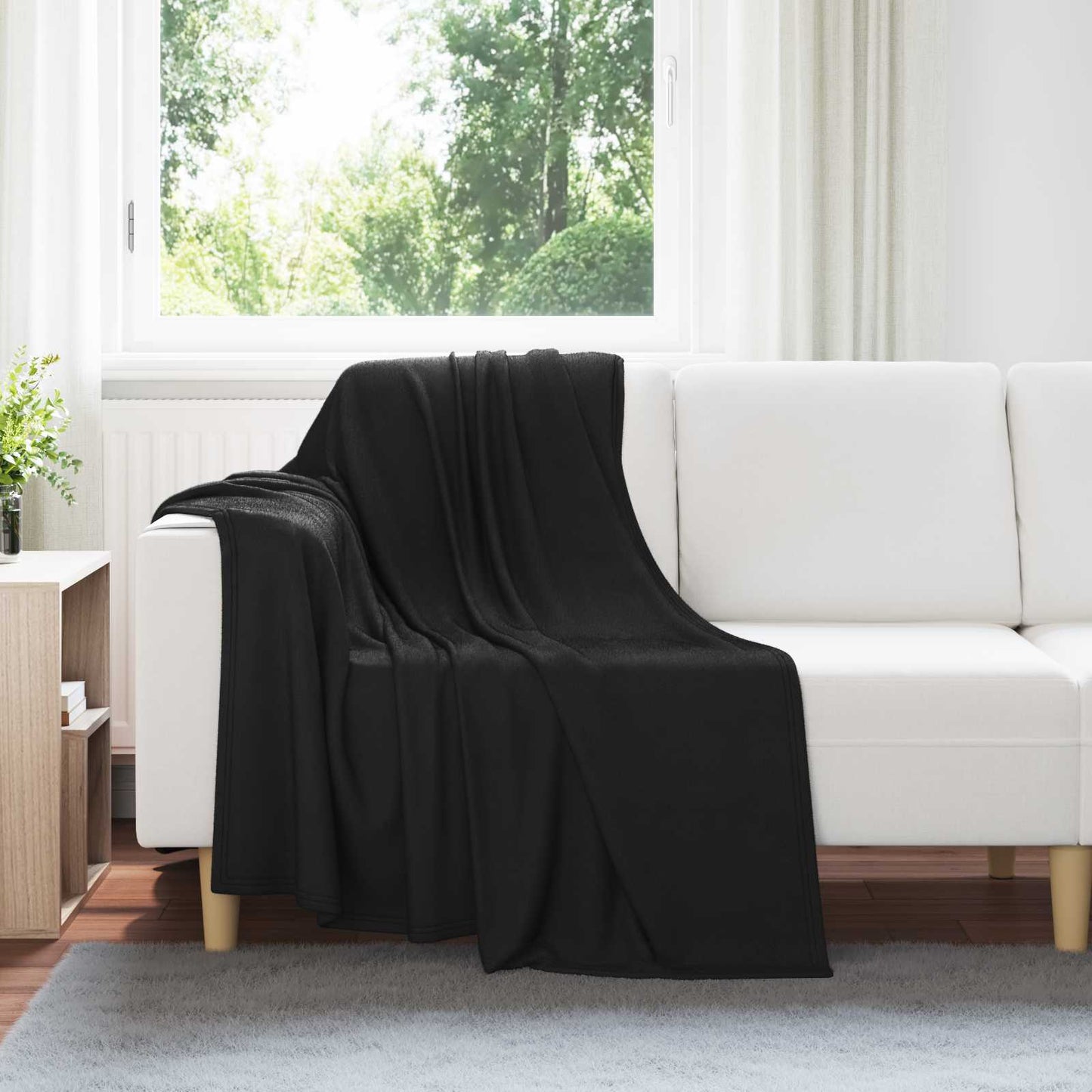 Vidaxl kleden 24 pcs zwart 170 x 130 cm fleece