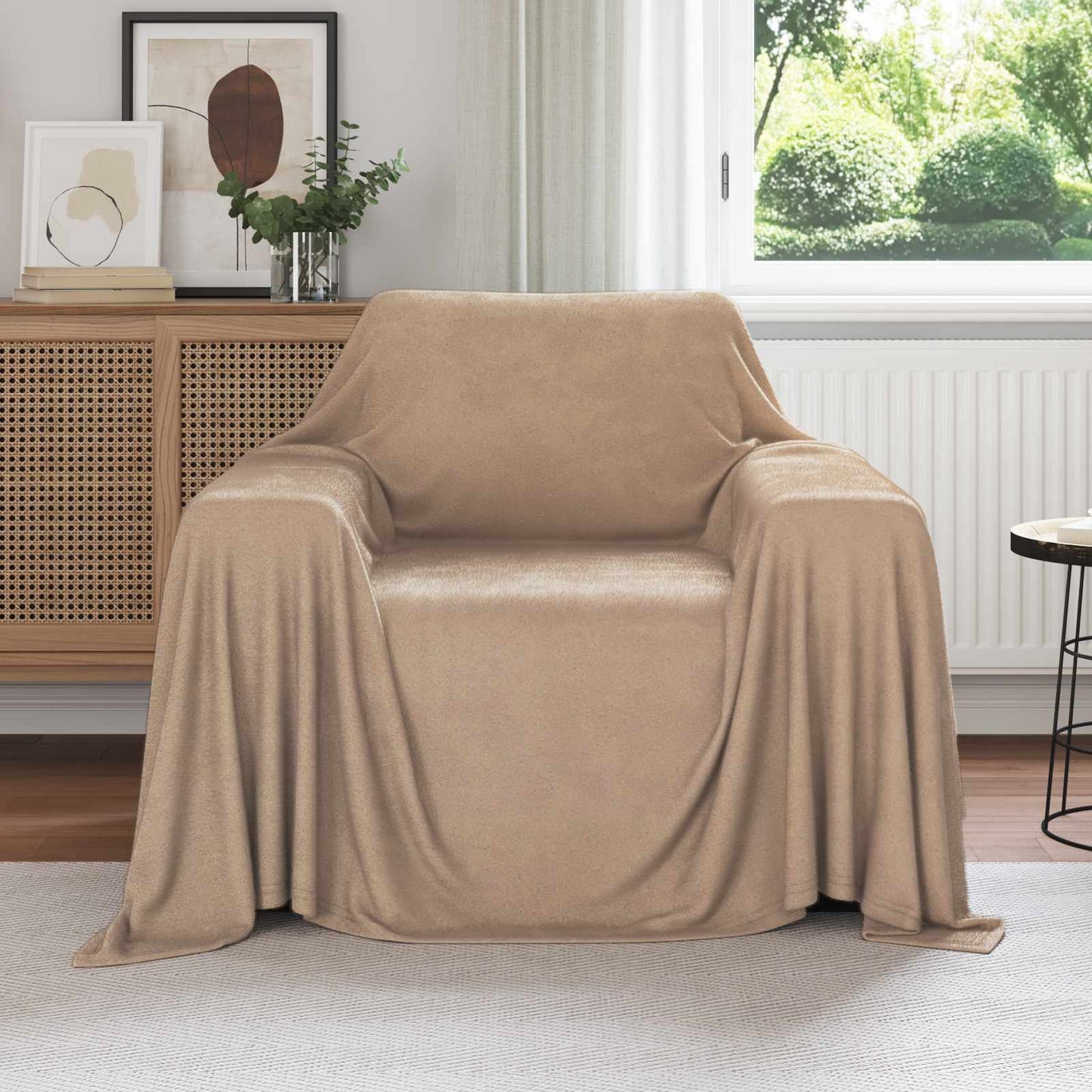 Vidaxl coperta in pile cammello 210 x 140 cm