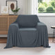 Vidaxl gooi deken donkergrijs 210 x 140 cm fleece