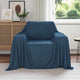 Vidaxl gooi deken marineblauw 210 x 140 cm fleece