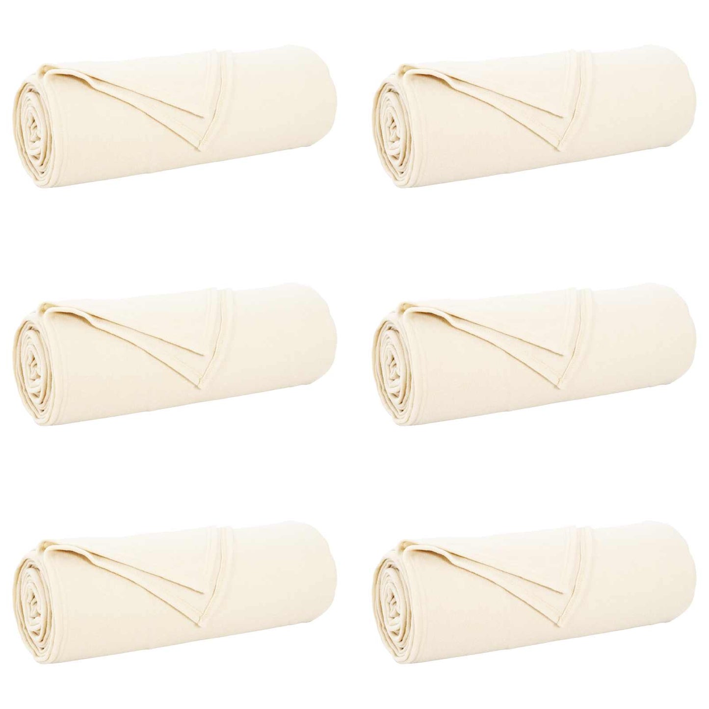 Vidaxl kleden 6 pcs crème 210 x 140 cm fleece