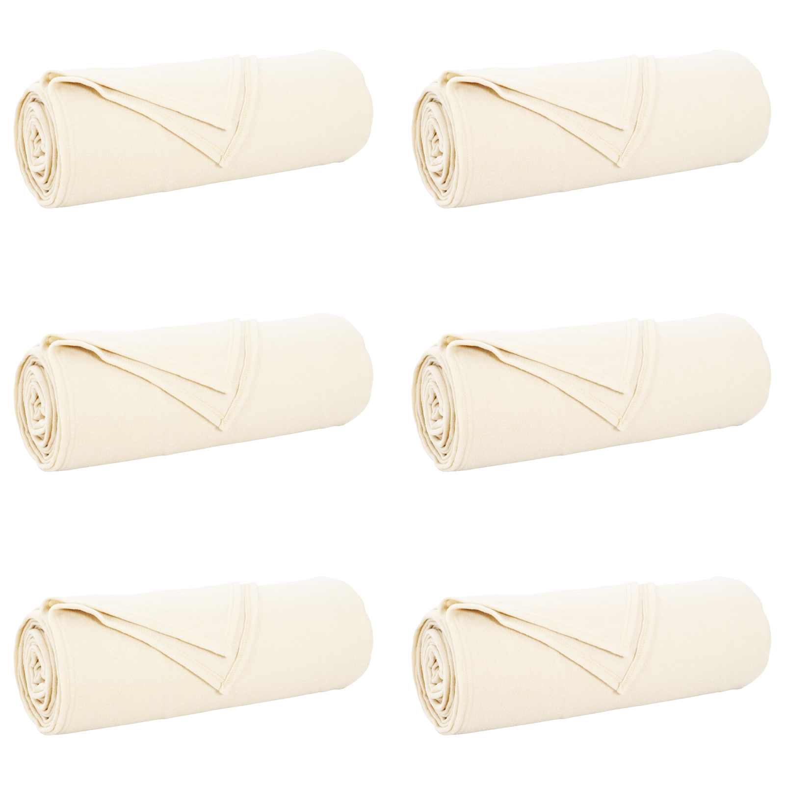 Tappeti VidaXL 6 pezzi in pile crema 280 x 210 cm