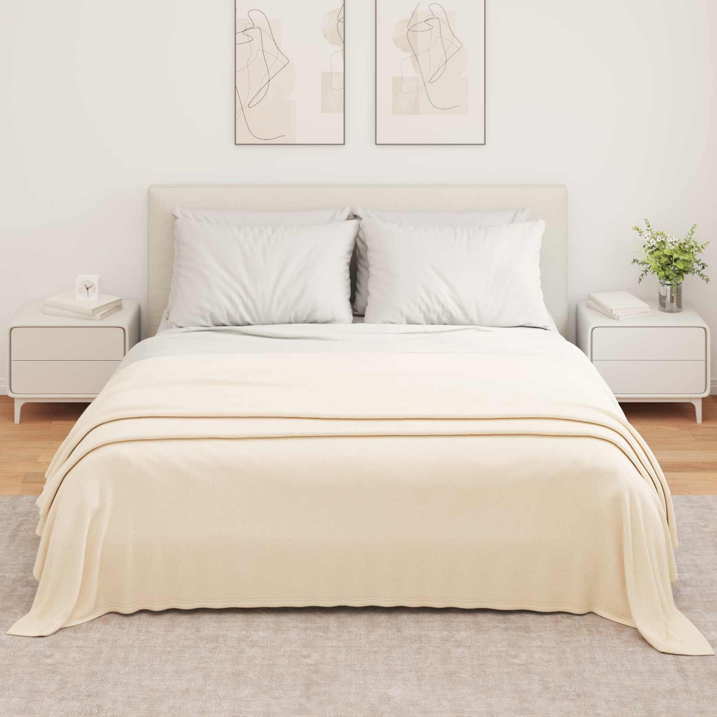 Tappeti Vidaxl 6 pz panna 350 x 270 cm in pile