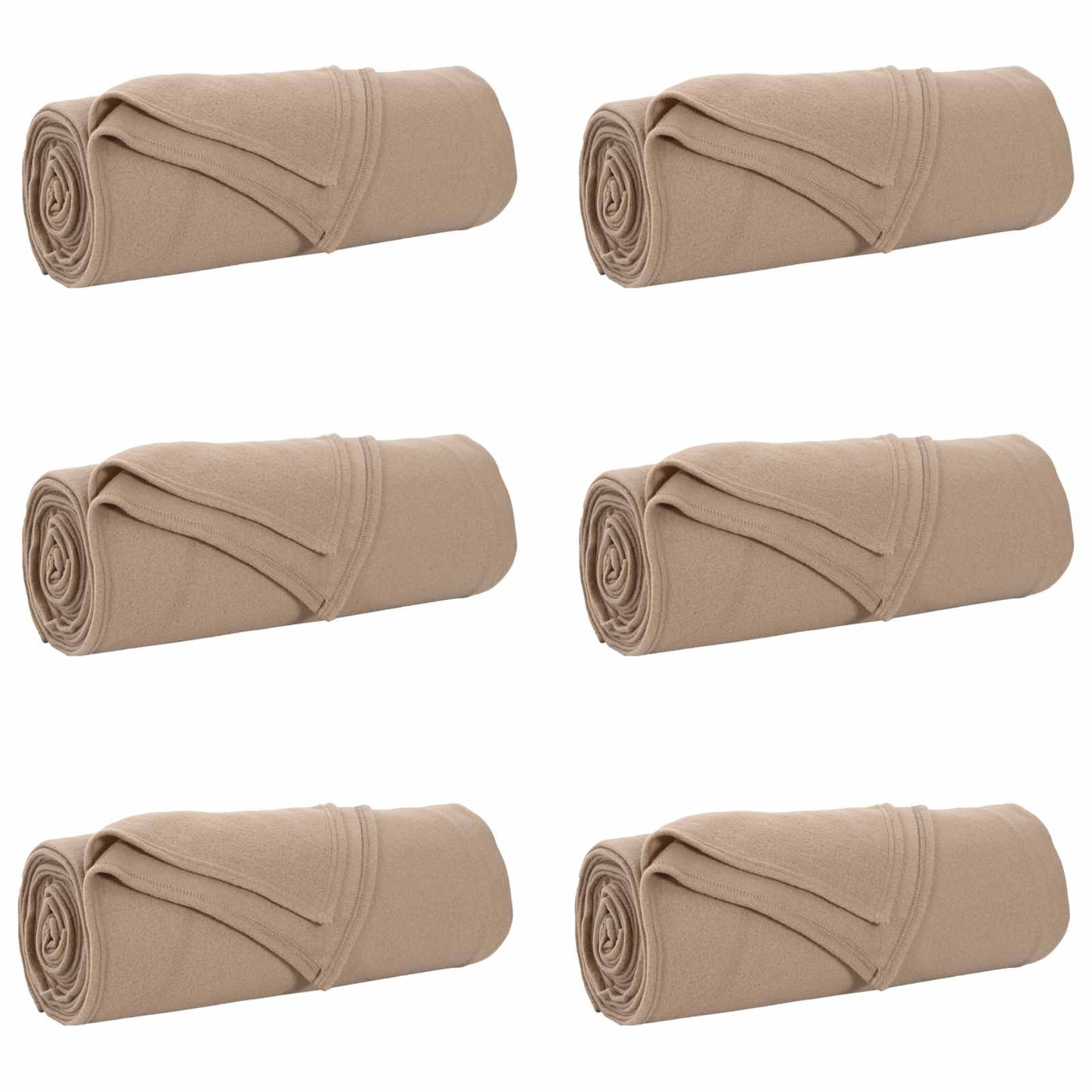 Tappeti VidaXL 6 pezzi cammello 350 x 270 cm in pile