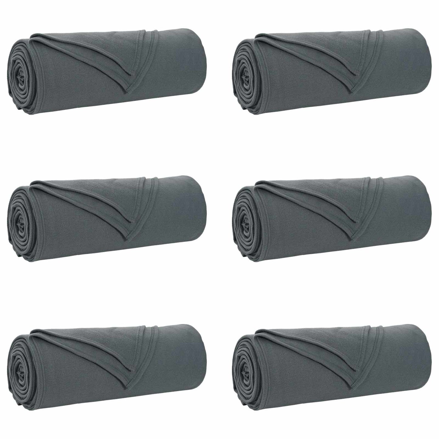 Vidaxl kleden 6 pcs donkergrijs 350 x 270 cm fleece