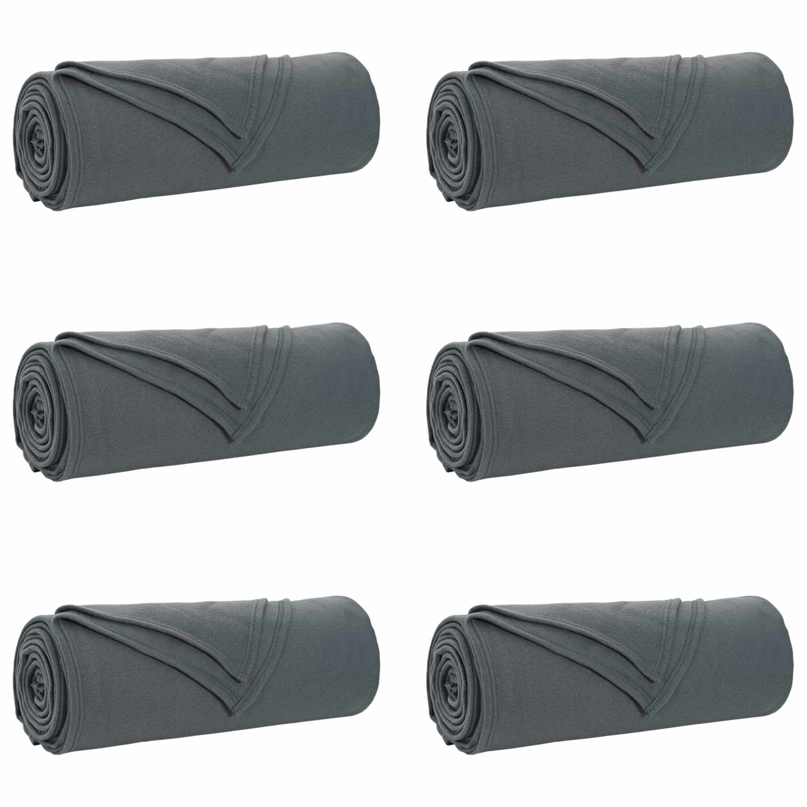 Tappeti Vidaxl 6 pz in pile grigio scuro 350 x 270 cm