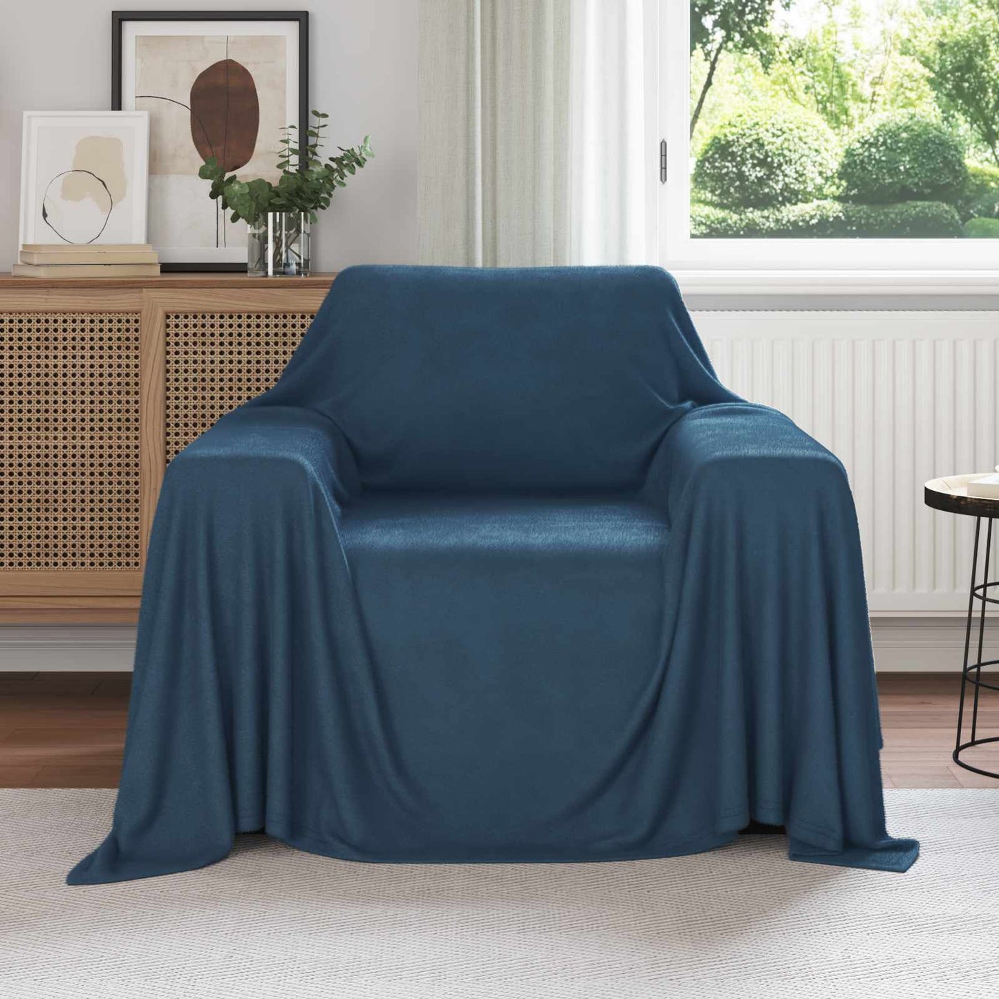 VidaXL alfombras 6 piezas azul marino 210 x 140 cm polar