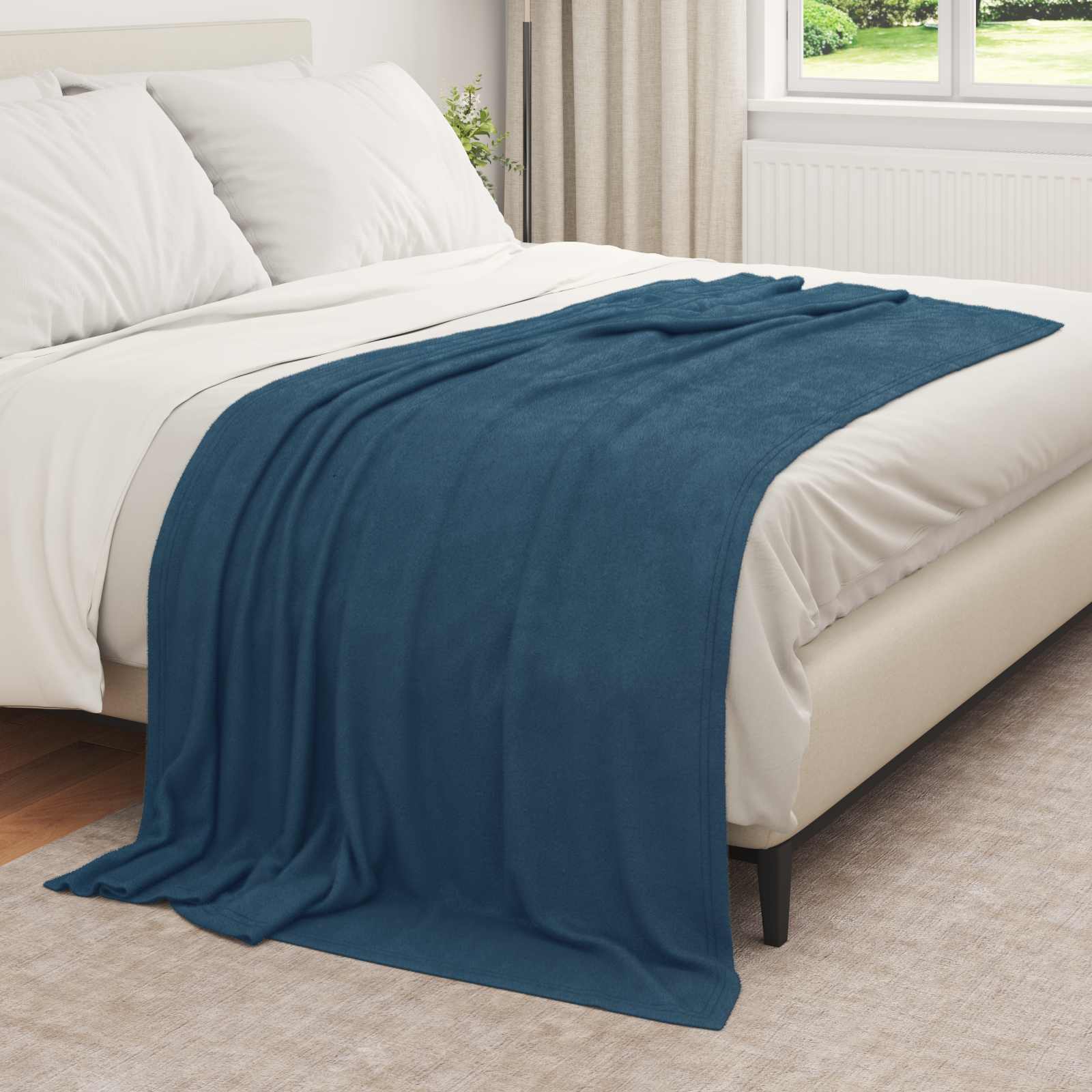 Tappeti VidaXL 6 pezzi in pile blu navy 210 x 140 cm