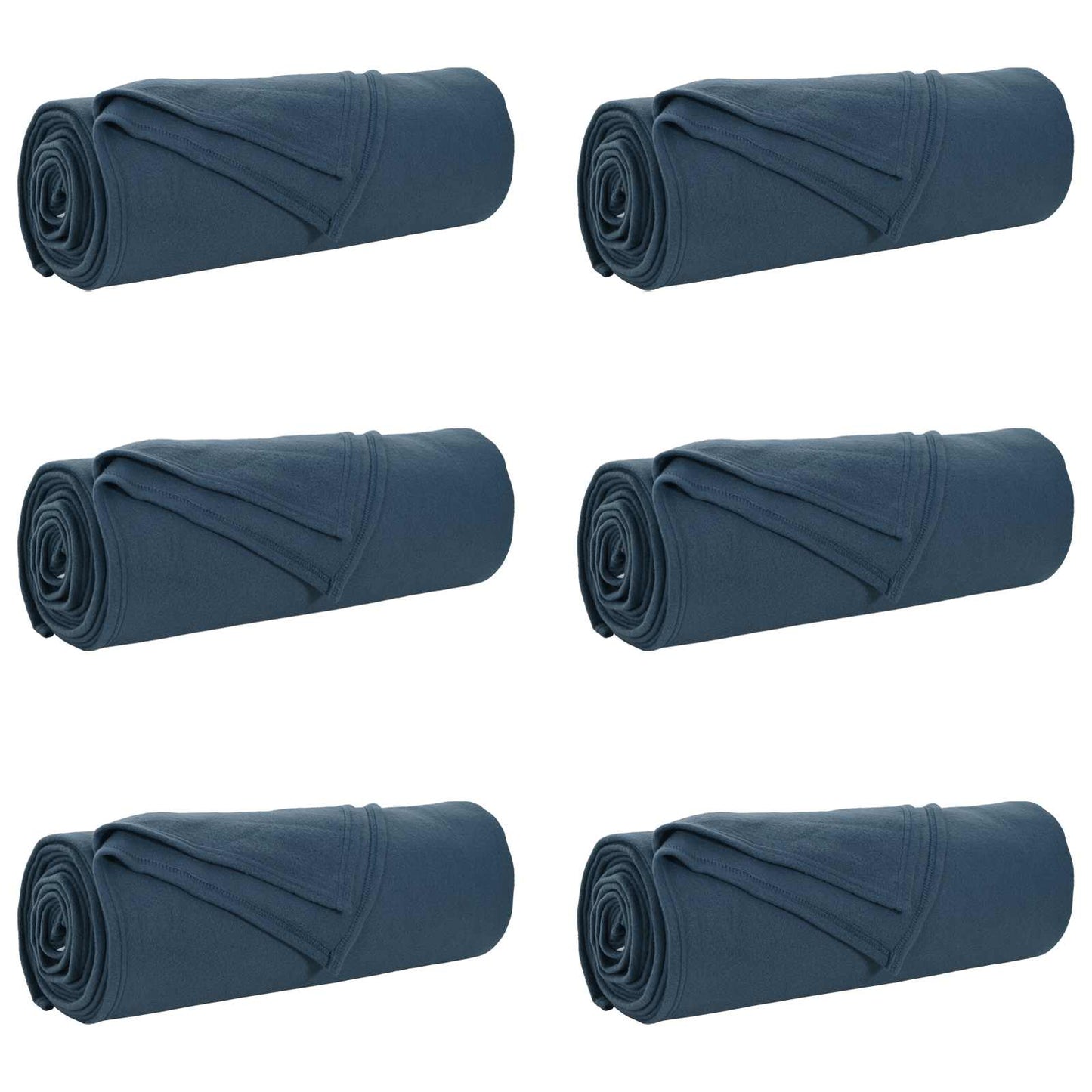 Tappeti VidaXL 6 pezzi in pile blu navy 350 x 270 cm