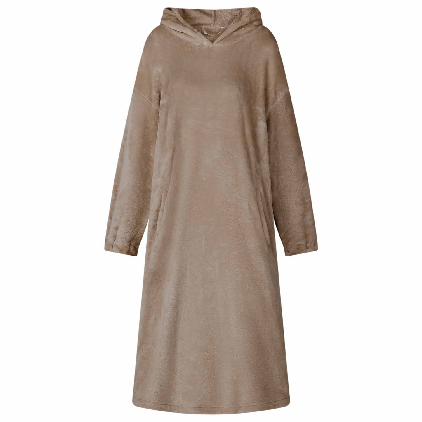 Vidaxl deken hoodie kameel l flanel