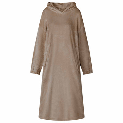 Vidaxl coperta con cappuccio cammello l flanella