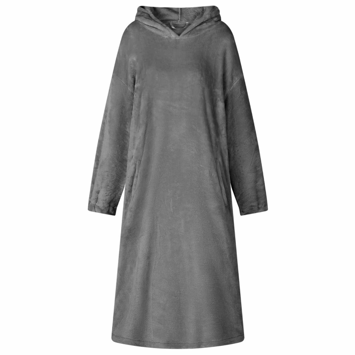 Felpa con cappuccio coperta Vidaxl grigio scuro con flanella