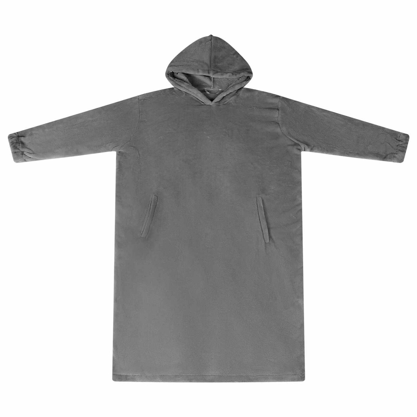 Felpa con cappuccio coperta Vidaxl grigio scuro con flanella