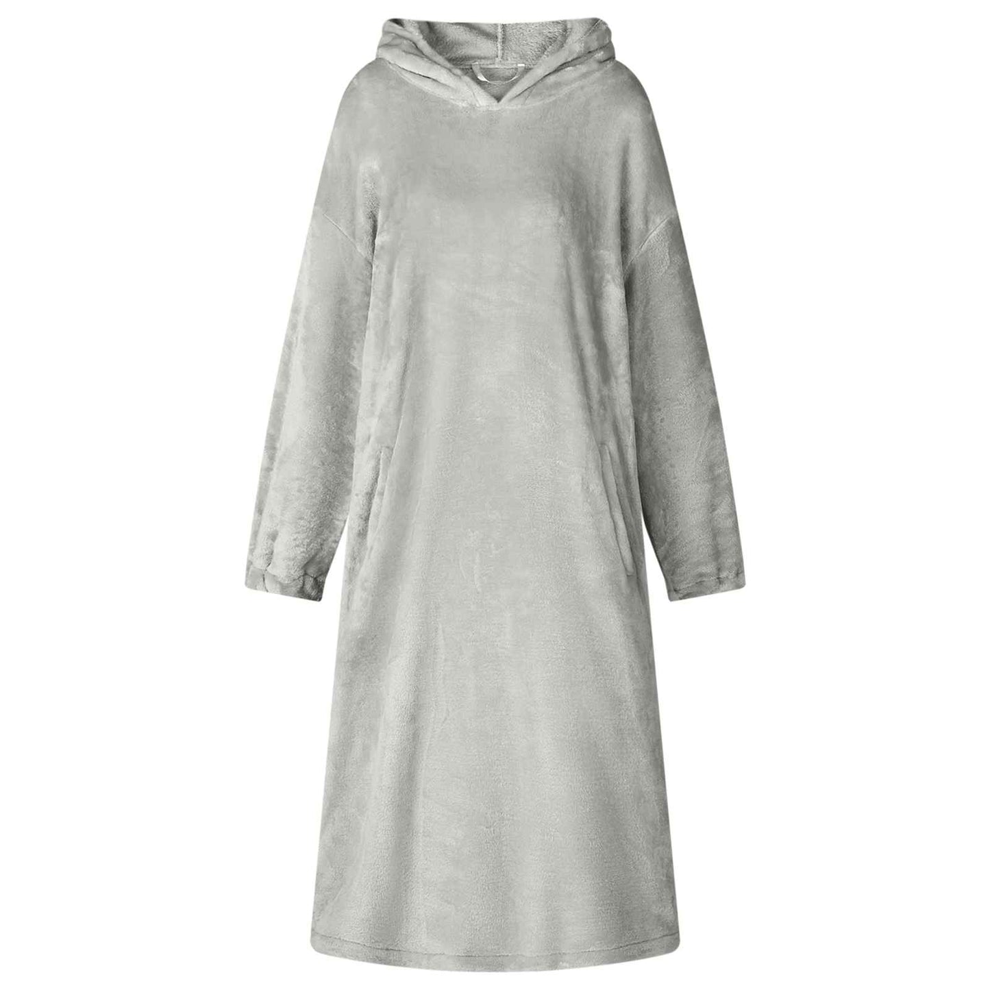 Vidaxl coperta con cappuccio in flanella grigia