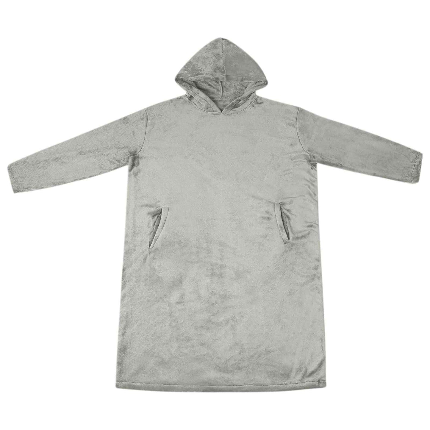 Vidaxl coperta con cappuccio in flanella grigia