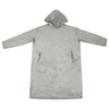 Vidaxl coperta con cappuccio in flanella grigia