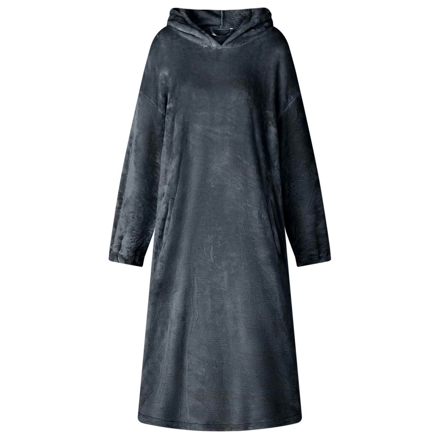 VidaXL manta sudadera con capucha azul marino s franela