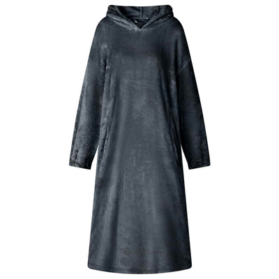 VidaXL coperta con cappuccio in flanella blu navy