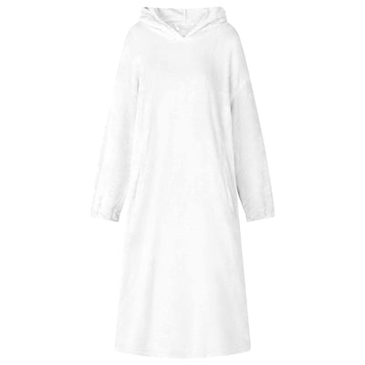 Vidaxl coperta con cappuccio in flanella bianca