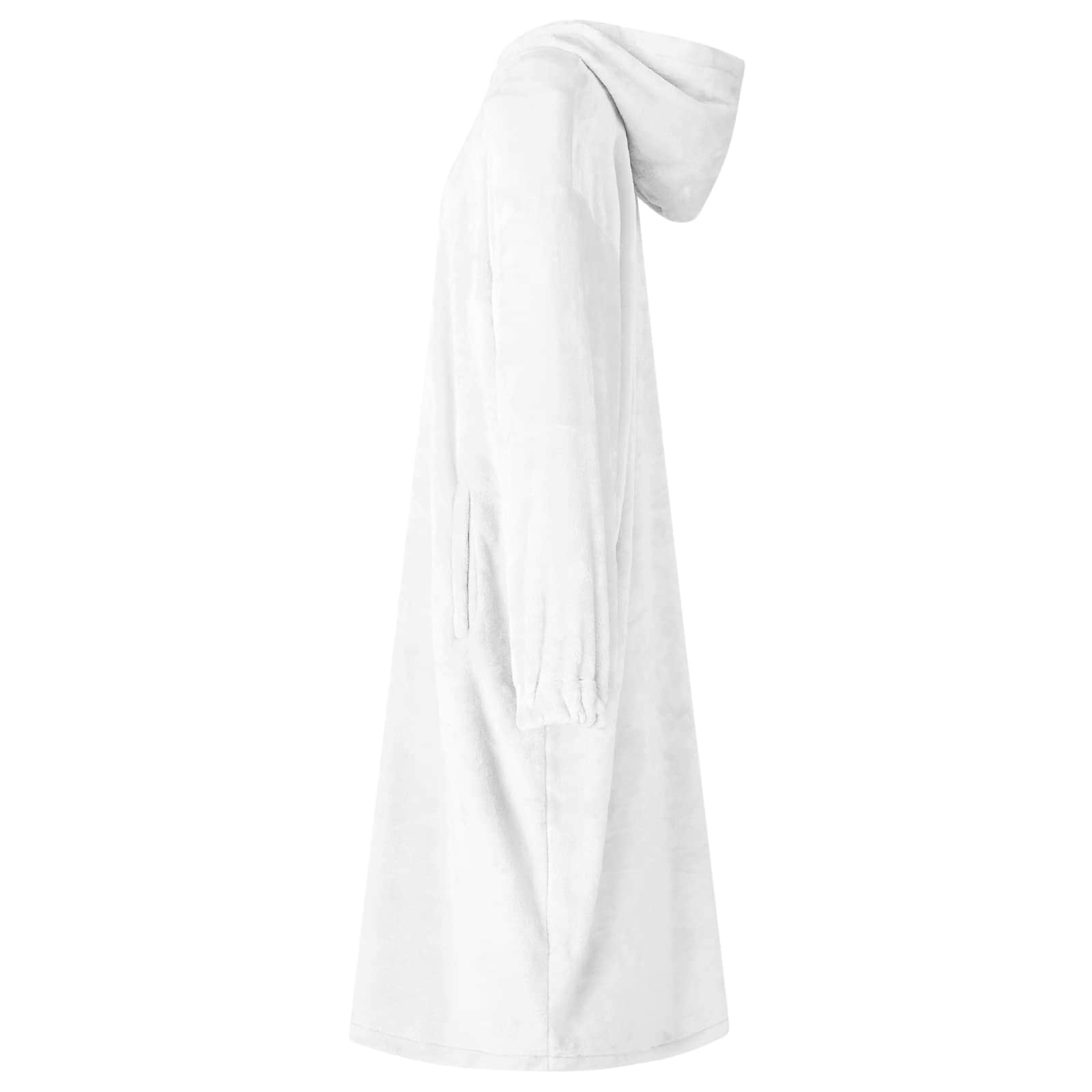 Felpa con cappuccio coperta Vidaxl bianca con flanella