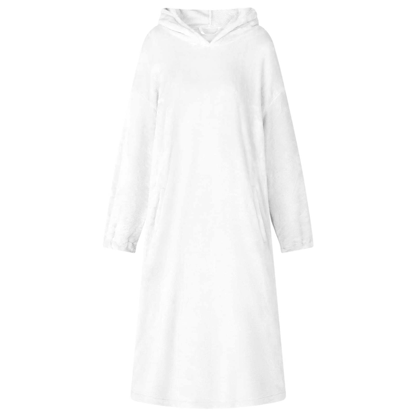 Vidaxl coperta con cappuccio bianca l flanella