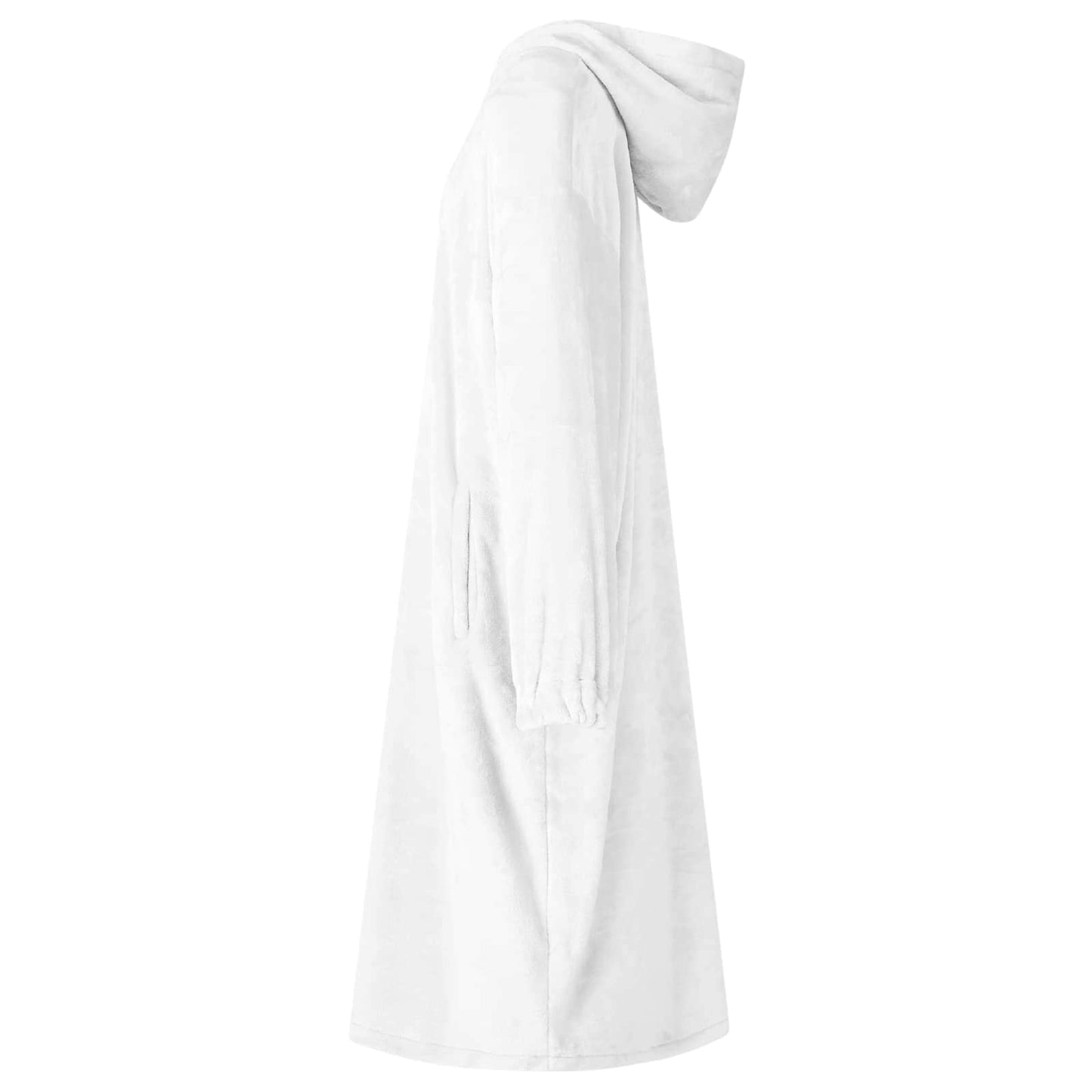 Vidaxl coperta con cappuccio bianca l flanella