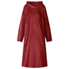 VidaXL coperta con cappuccio in flanella rosso bordeaux