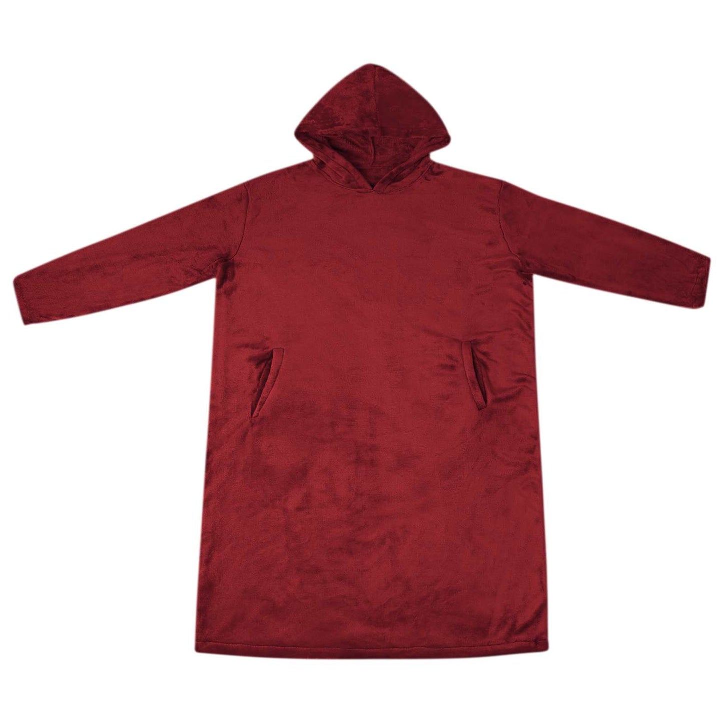 Vidaxl coperta con cappuccio rosso bordeaux l flanella