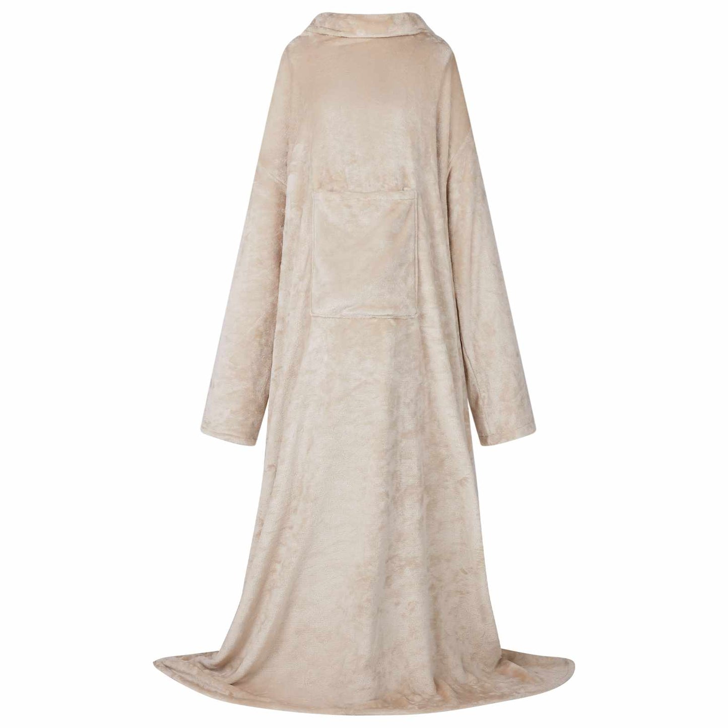 Vidaxl coperta con cappuccio beige f flanella