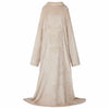 Vidaxl coperta con cappuccio beige f flanella