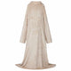 Vidaxl deken hoodie beige f flanel