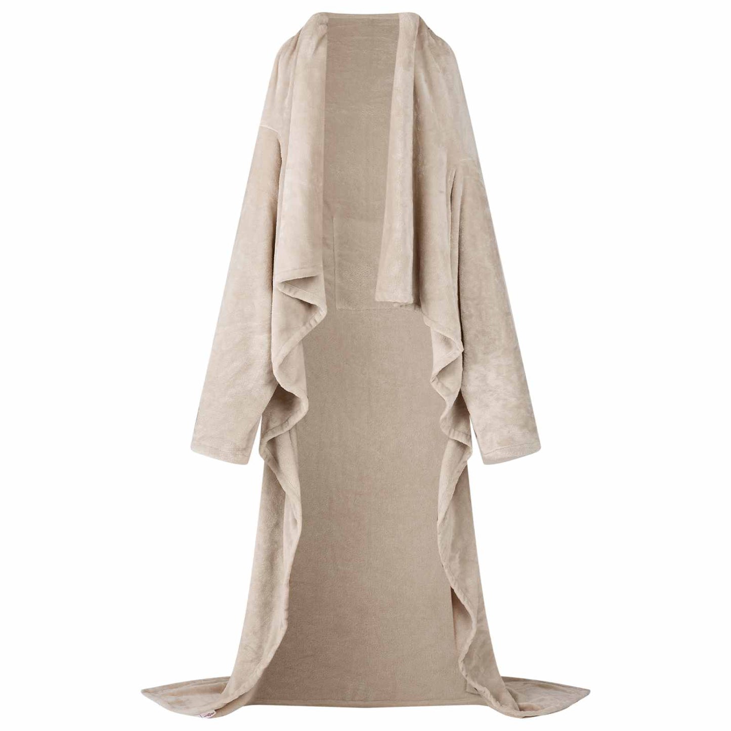 Vidaxl coperta con cappuccio beige f flanella