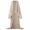 Vidaxl coperta con cappuccio beige f flanella