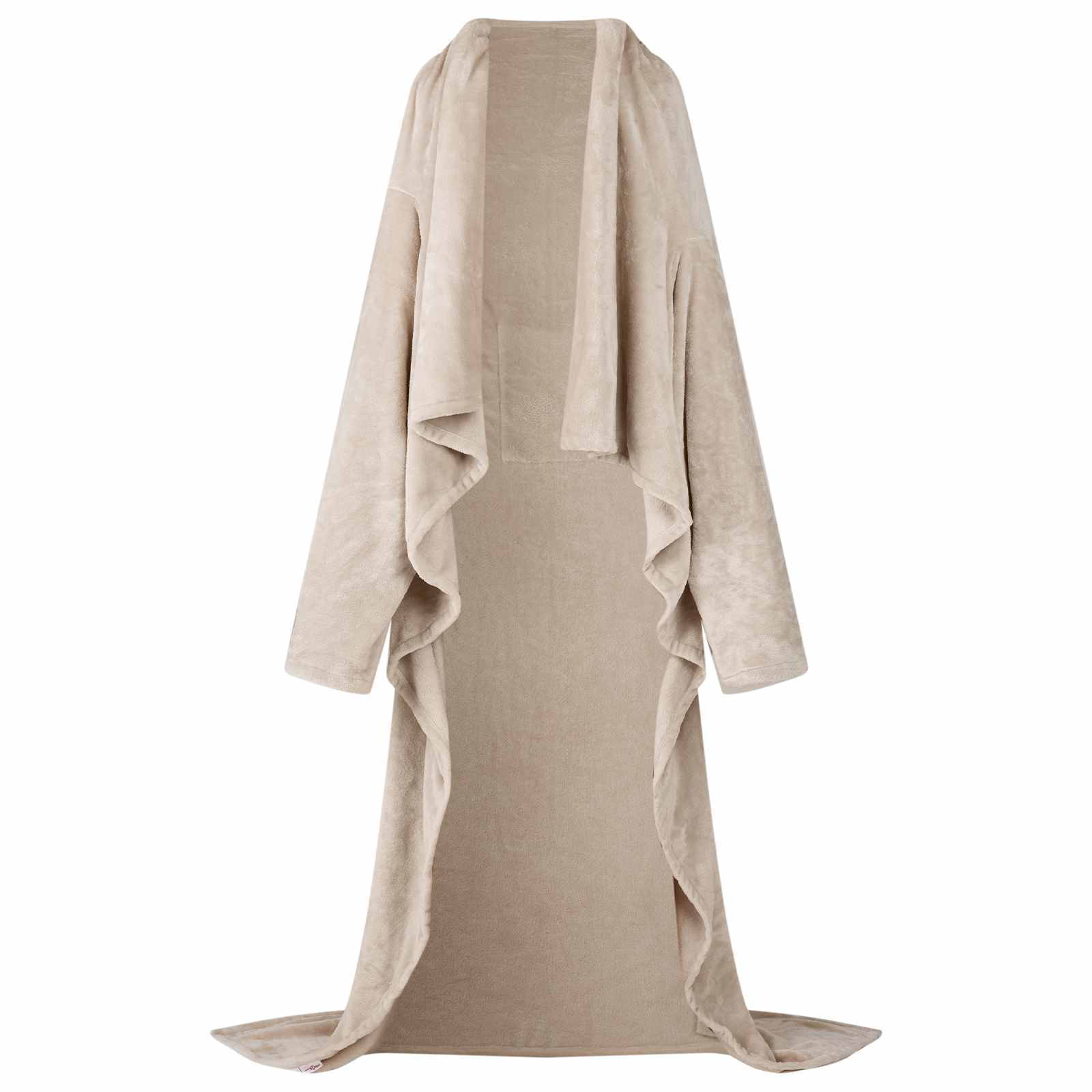 Vidaxl coperta con cappuccio beige f flanella