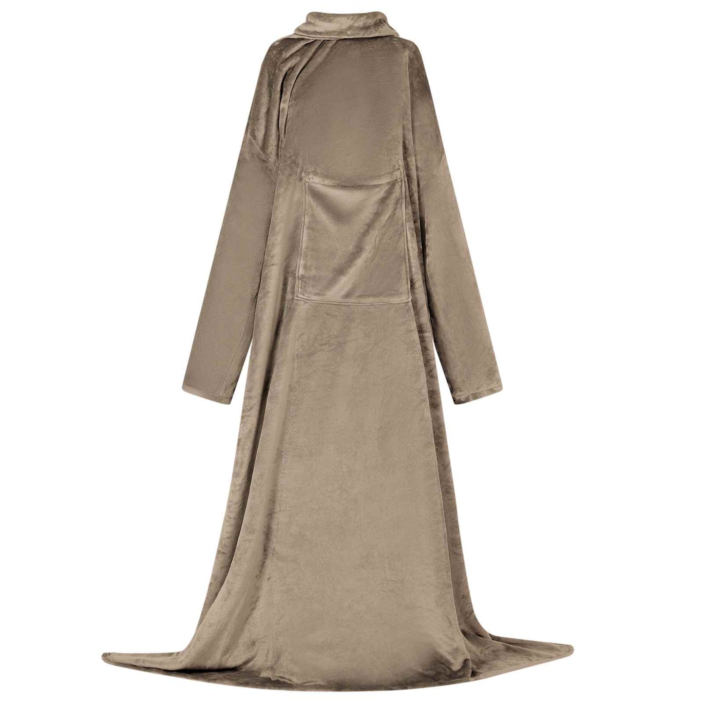 Vidaxl coperta con cappuccio cammello f flanella