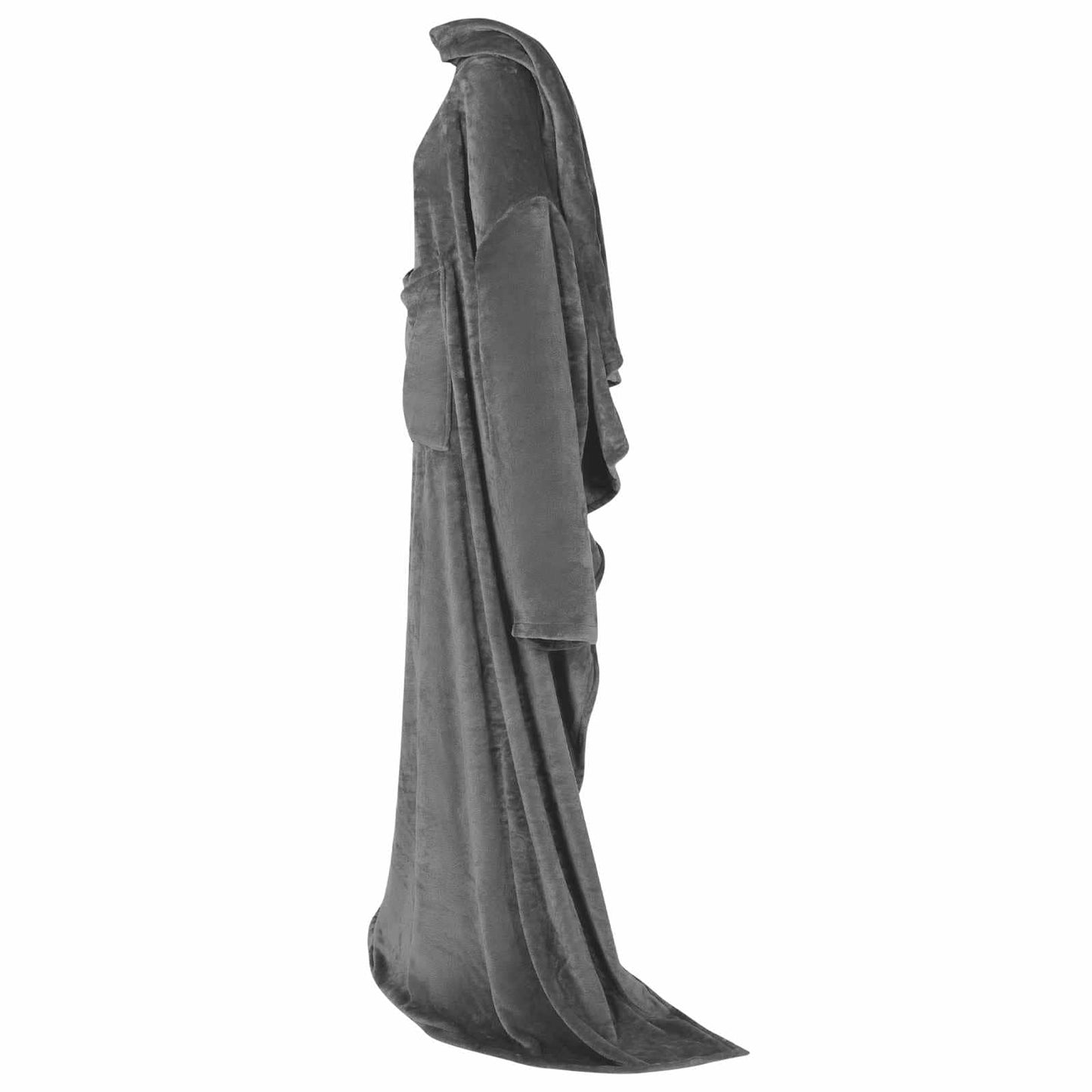 Felpa con cappuccio coperta Vidaxl grigio scuro in flanella