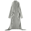 Vidaxl deken hoodie grijs f flanel