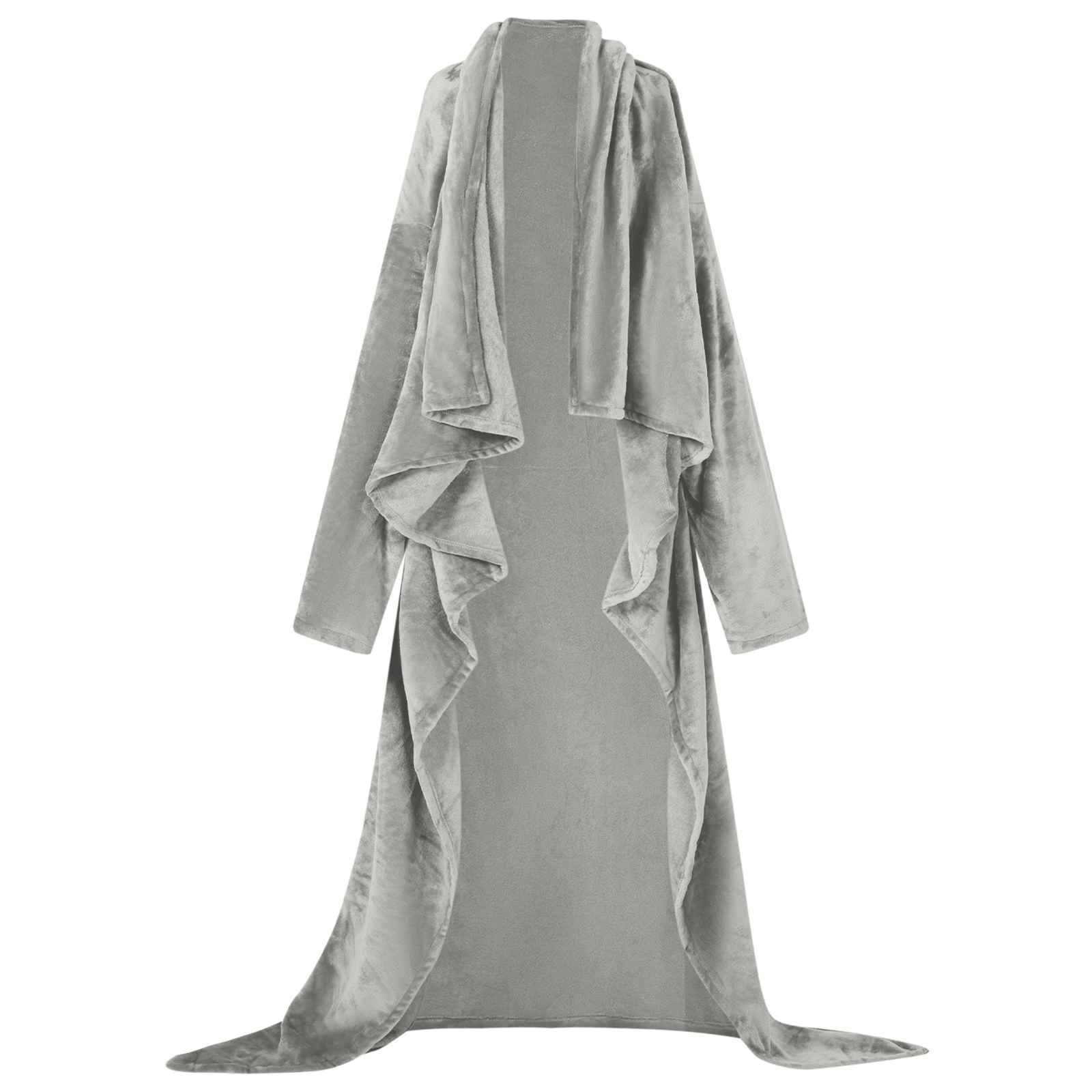 Vidaxl coperta con cappuccio grigia in flanella