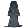 VidaXL coperta con cappuccio in flanella blu navy con cappuccio