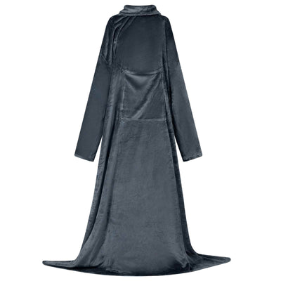 VidaXL coperta con cappuccio in flanella blu navy con cappuccio