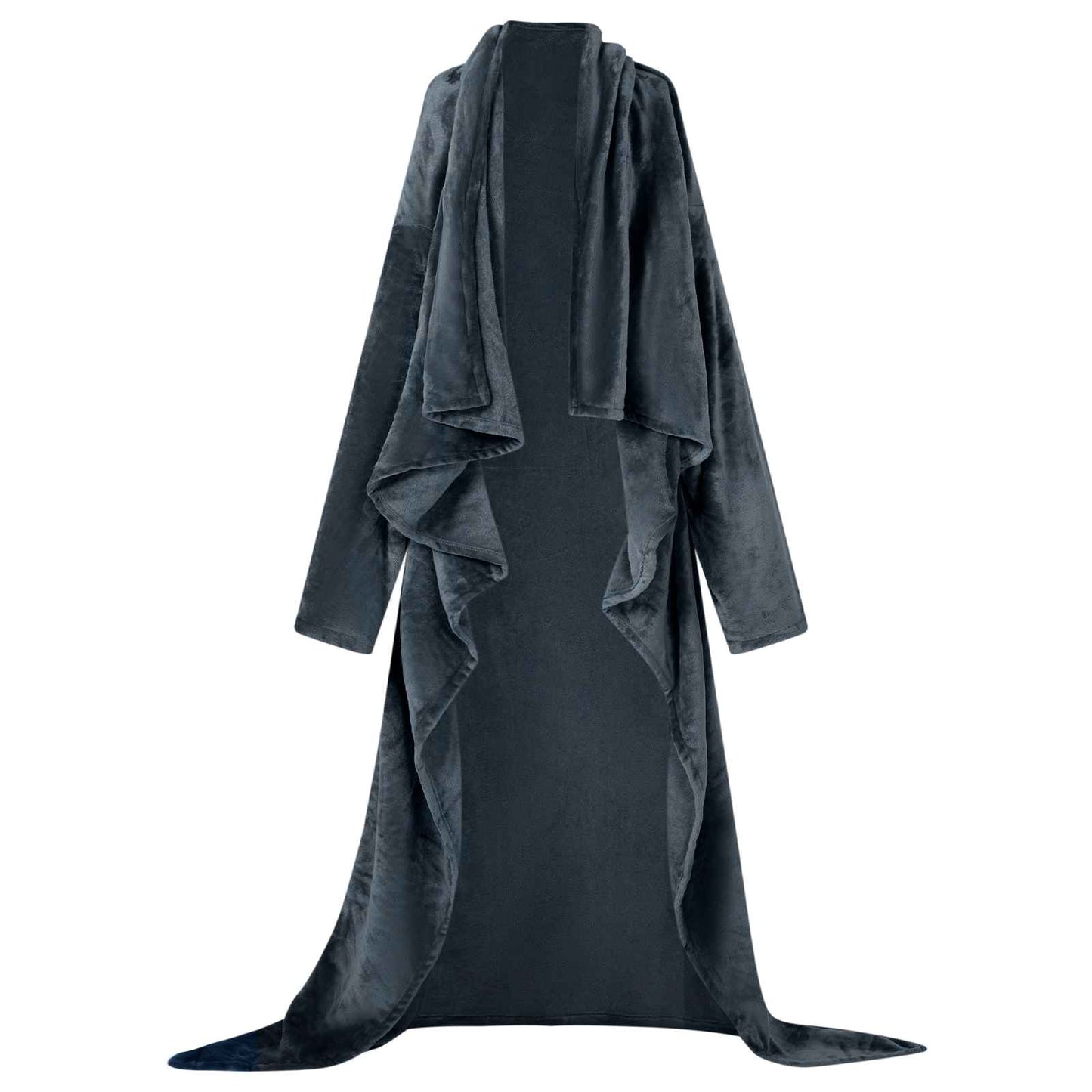 VidaXL coperta con cappuccio in flanella blu navy con cappuccio