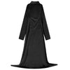 Vidaxl deken hoodie zwart f flanel