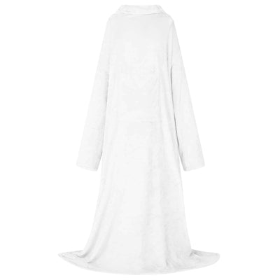 Vidaxl coperta con cappuccio bianca in flanella