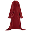 Vidaxl deken hoodie bordeaux rood f flanel