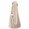 Vidaxl coperta con cappuccio beige l in pile e flanella